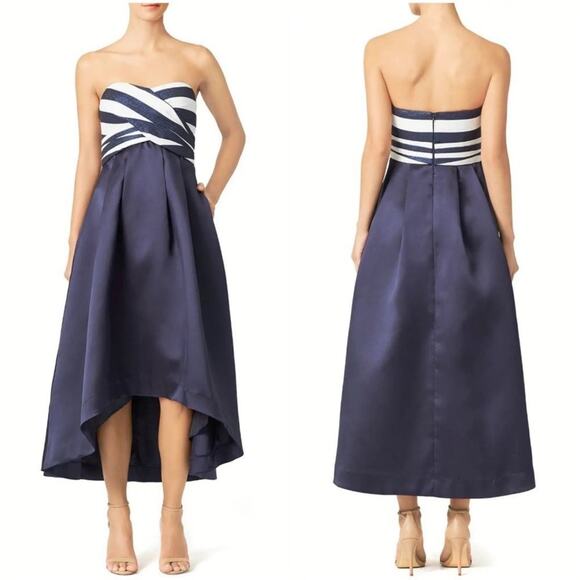 Shoshanna Midnight Dawn Strapless Dress SZ 4